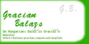 gracian balazs business card